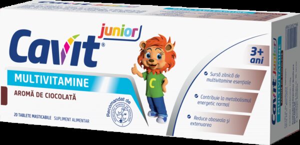 CAVIT JUNIOR MULTIVITAMINE AROMA CIOCOLATA 20 TABLETE