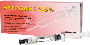 HYPROMEL SOLUTIE 2.5% 1SERINGA X 2ML