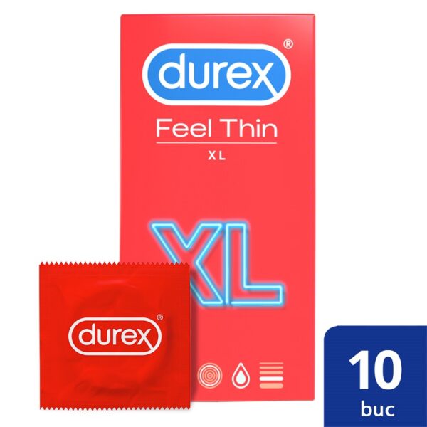 DUREX PREZERVATIVE FEEL THIN XL 10 BUCATI