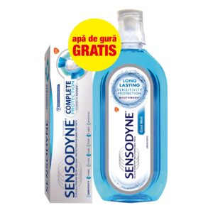 SENSODYNE PASTA COMPLETE PROTECTION 75ML + APA DE GURA COOL MINT 500ML