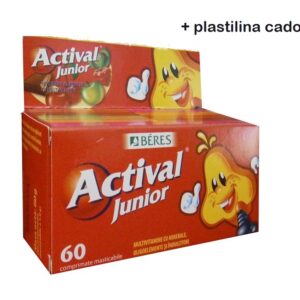 BERES ACTIVAL JUNIOR 60 COMPRIMATE MASTICABILE + PLASTILINA