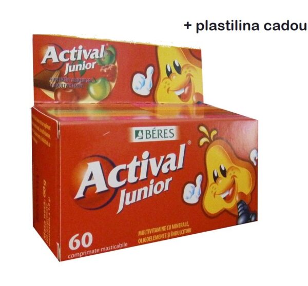 BERES ACTIVAL JUNIOR 60 COMPRIMATE MASTICABILE + PLASTILINA