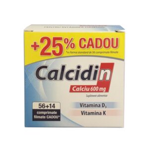 ZDROVIT CALCIDIN 56 + 14 COMPRIMATE FILMATE CADOU