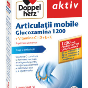 DOPPELHERZ AKTIV GLUCOZAMINA 1200 + VITAMINELE C+D+E+K 30 COMPRIMATE