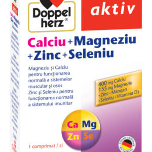 DOPPELHERZ AKTIV CALCIU+MAGNEZIU+ZINC+SELENIU 30 COMPRIMATE