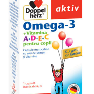 DOPPELHERZ AKTIV OMEGA-3 CU VITAMINE PENTRU COPII 30 CAPSULE MASTICABILE