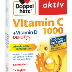 DOPPELHERZ AKTIV VITAMINA C 1000MG + VITAMINA D DEPOT 30 TABLETE