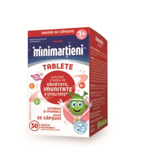 MINIMARTIENI IMUNACTIV CAPSUNI 50 TABLETE MASTICABILE