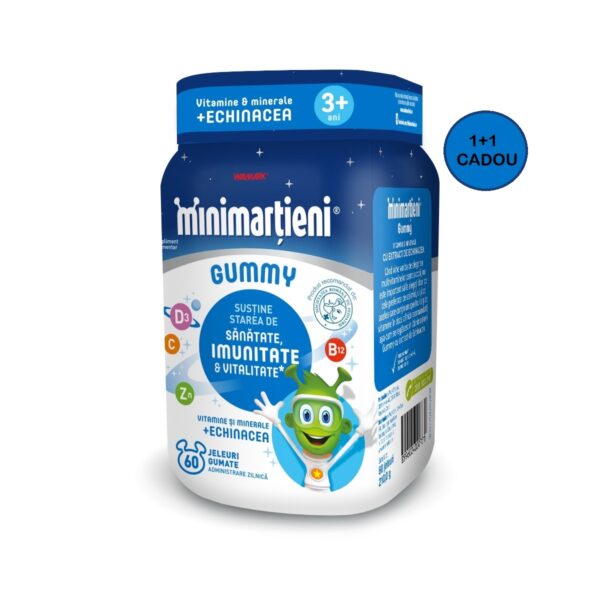 MINIMARTIENI GUMMY CU ECHINACEA 60BUC 1+1 CADOU