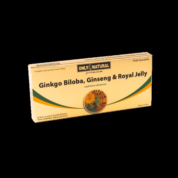 ONLY NATURAL GINKGO BILOBA + GINSENG + ROYAL JELLY 10 FIOLE X 10ML