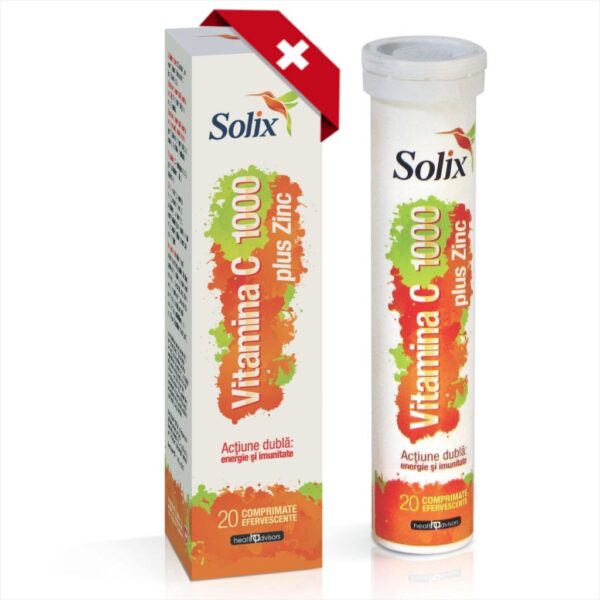 SOLIX VITAMINA C 1000+ZINC 20 COMPRIMATE EFERVESCENTE