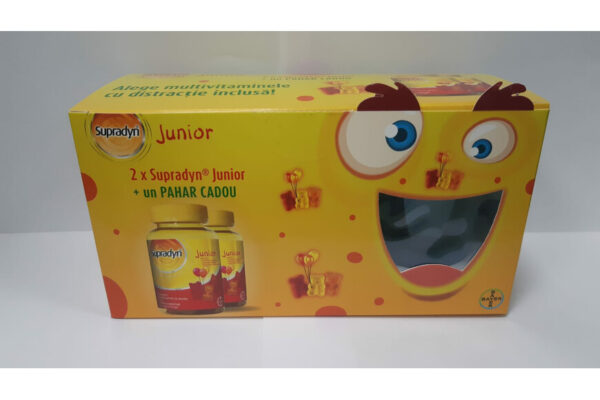 SUPRADYN JUNIOR URSULETI GUMATI 30BUC X 2 + PAHAR CU PAI CADOU