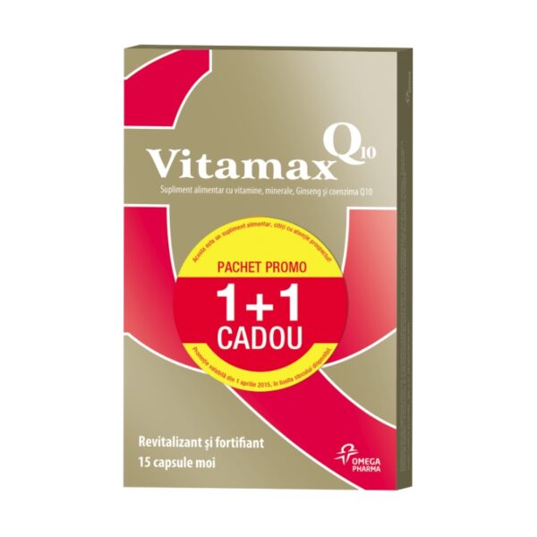 VITAMAX Q10 15 CAPSULE MOI PACHET PROMO 1+1 GRATIS