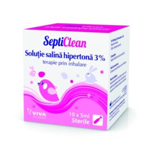 SEPTICLEAN SOLUTIE SALINA 3% 5ML X 10 FIOLE