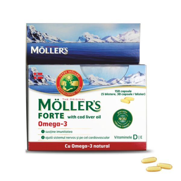 MOLLERS FORTE OMEGA 3 + COD LIVER OIL 150 CAPSULE