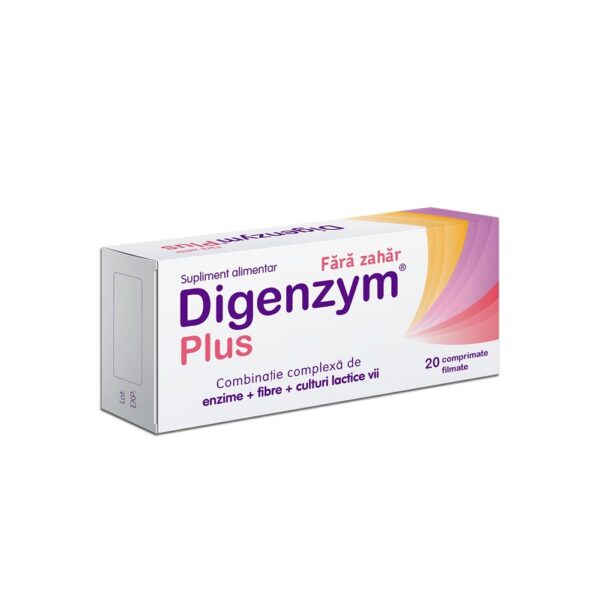 DIGENZYM PLUS FARA ZAHAR 20 COMPRIMATE FILMATE