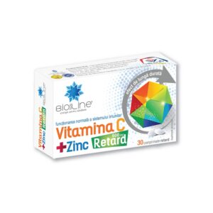 VITAMINA C 600MG RETARD + ZINC 30 COMPRIMATE HELCOR