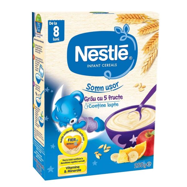 NESTLE CEREALE SOMN USOR GRAU 5 FRUCTE 250G