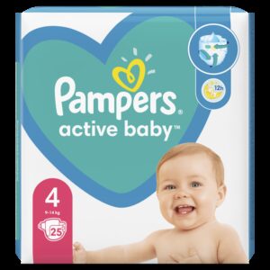 PAMPERS ACTIVE BABY 9-14KG SCUTECE 25 BUCATI MARIMEA 4