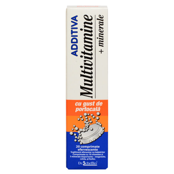 ADDITIVA MULTIVITAMINE + MINERALE ORANGE 20 COMPRIMATE EFERVESCENTE