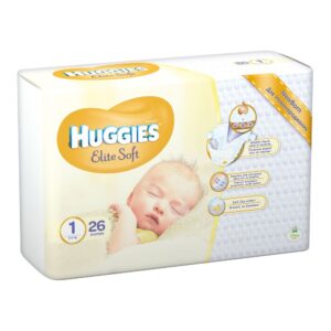 HUGGIES ELITE SOFT MARIME 1 2-5KG 26BUC