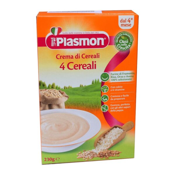 PLASMON CREMA DIN 4 CEREALE 4LUNI+ 230G