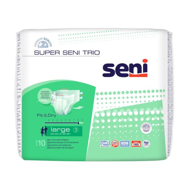 SENI SUPER TRIO LARGE SCUTECE INCONTINENTA 10BUC