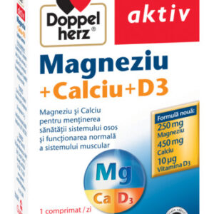 DOPPELHERZ AKTIV MAGNEZIU + CALCIU + VITAMINA D3 30 COMPRIMATE