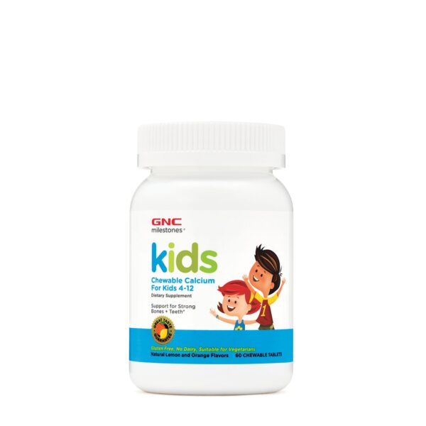 GNC KIDS CALCIUM COPII 4-12 ANI 60 TABLETE MASTICABILE