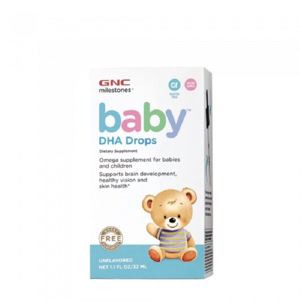 GNC BABY DHA CU VITAMINE D+E PICATURI 60ML