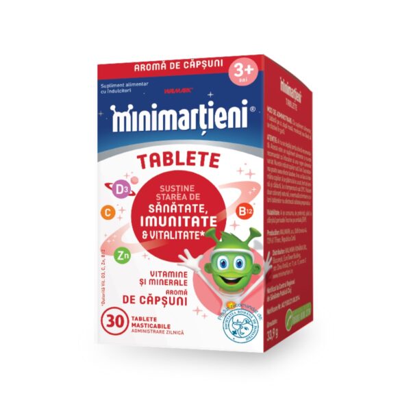 MINIMARTIENI IMUNACTIV CAPSUNI 30 TABLETE MASTICABILE