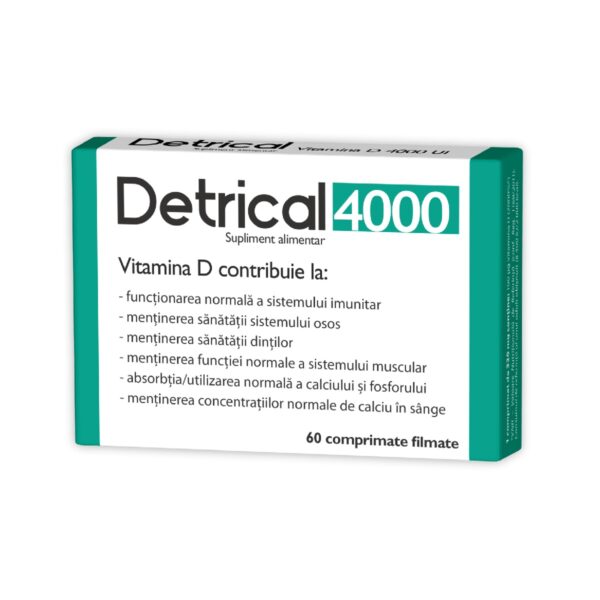 ZDROVIT DETRICAL D3 4000UI X 60 COMPRIMATE FILMATE