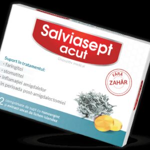 ZDROVIT SALVIASEPT ACUT FARA ZAHAR 12 COMPRIMATE DE SUPT