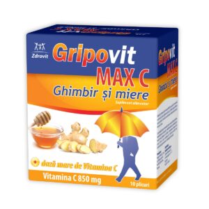 ZDROVIT GRIPOVIT MAX C GHIMBIR SI MIERE 10PLICURI