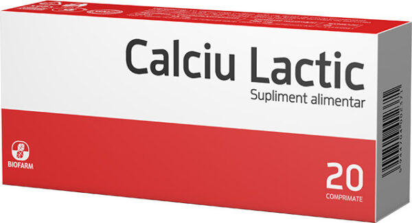 BIOFARM CALCIU LACTIC 20 COMPRIMATE