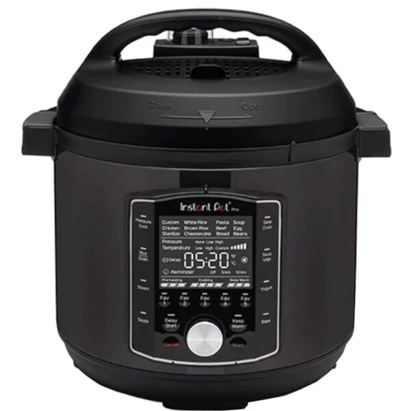 Multicooker Instant Pot Pro 8, 11 programe, 28 presetari, Vas interior din inox, Capacitate 8 L, 1200 W, Negru