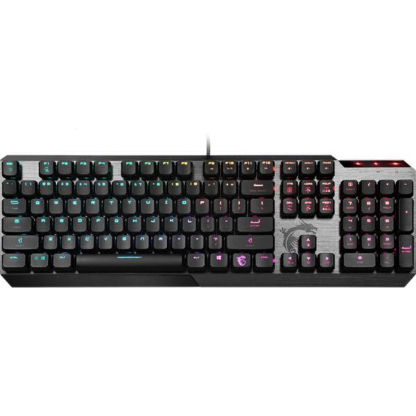 Tastatura gaming cu fir MSI Vigor GK50, Iluminare RGB, Negru