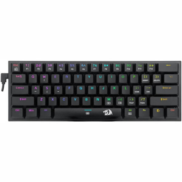 Tastatura gaming mecanica Redragon Anivia Pro, Red Switch, Iluminare RGB, Negru